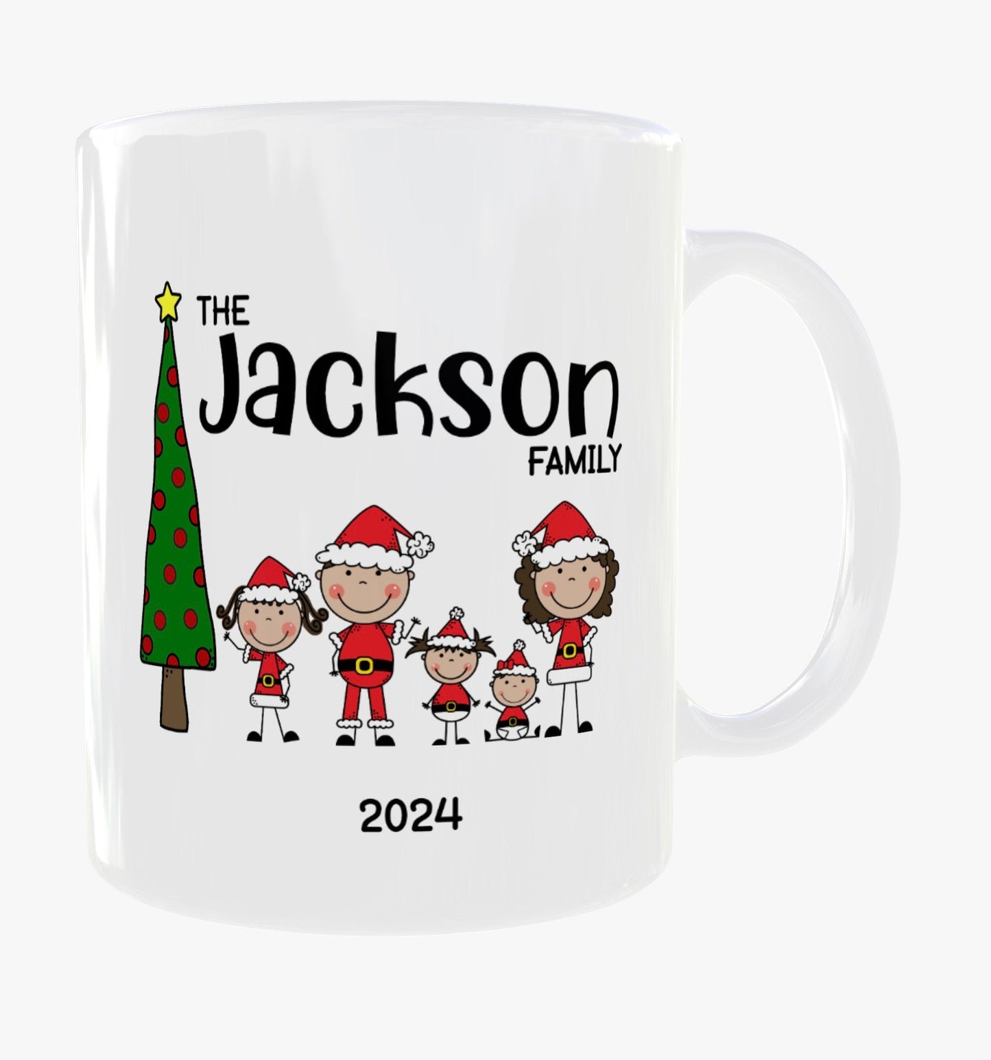 Personalised Family Christmas Mug