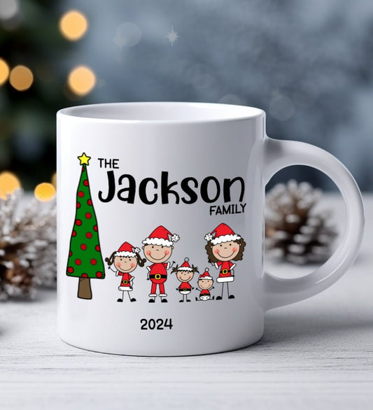 Personalised Family Christmas Mug