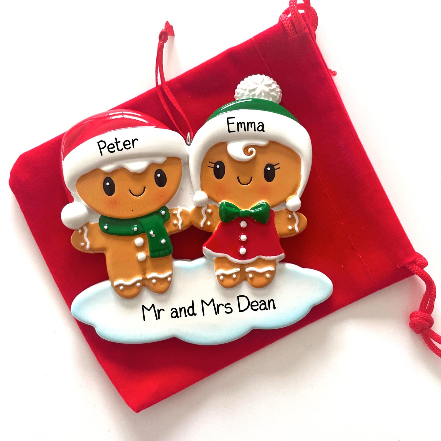 Christmas Gingerbread Couple Tree Ornament