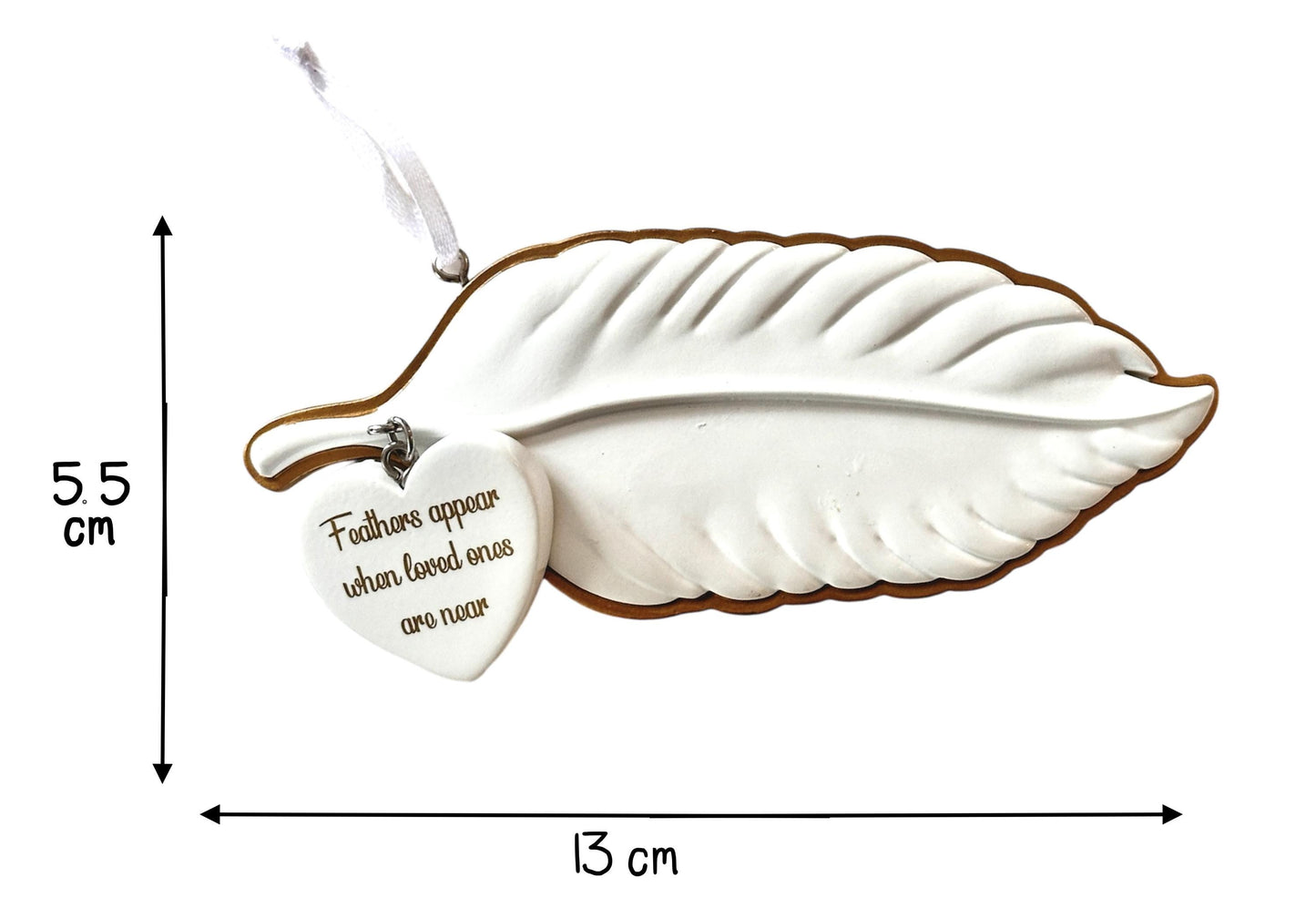 Personalised Feathers Appear Memorial Keepsake Ornament