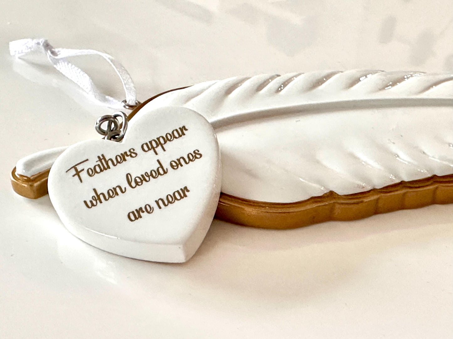 Personalised Feathers Appear Memorial Keepsake Ornament