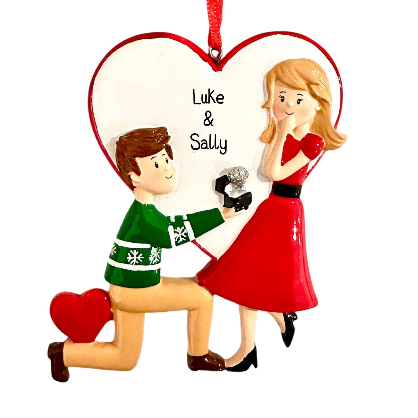 Engaged Couple Keepsake Tree Decoration