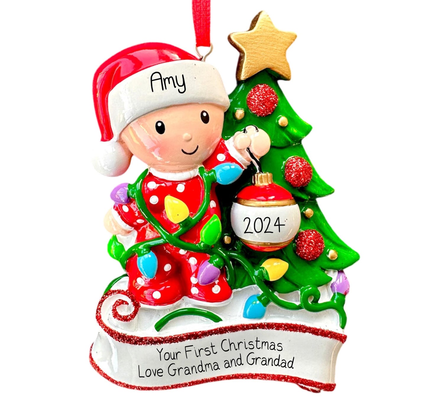 Personalised Baby’s First Christmas Tree Ornament