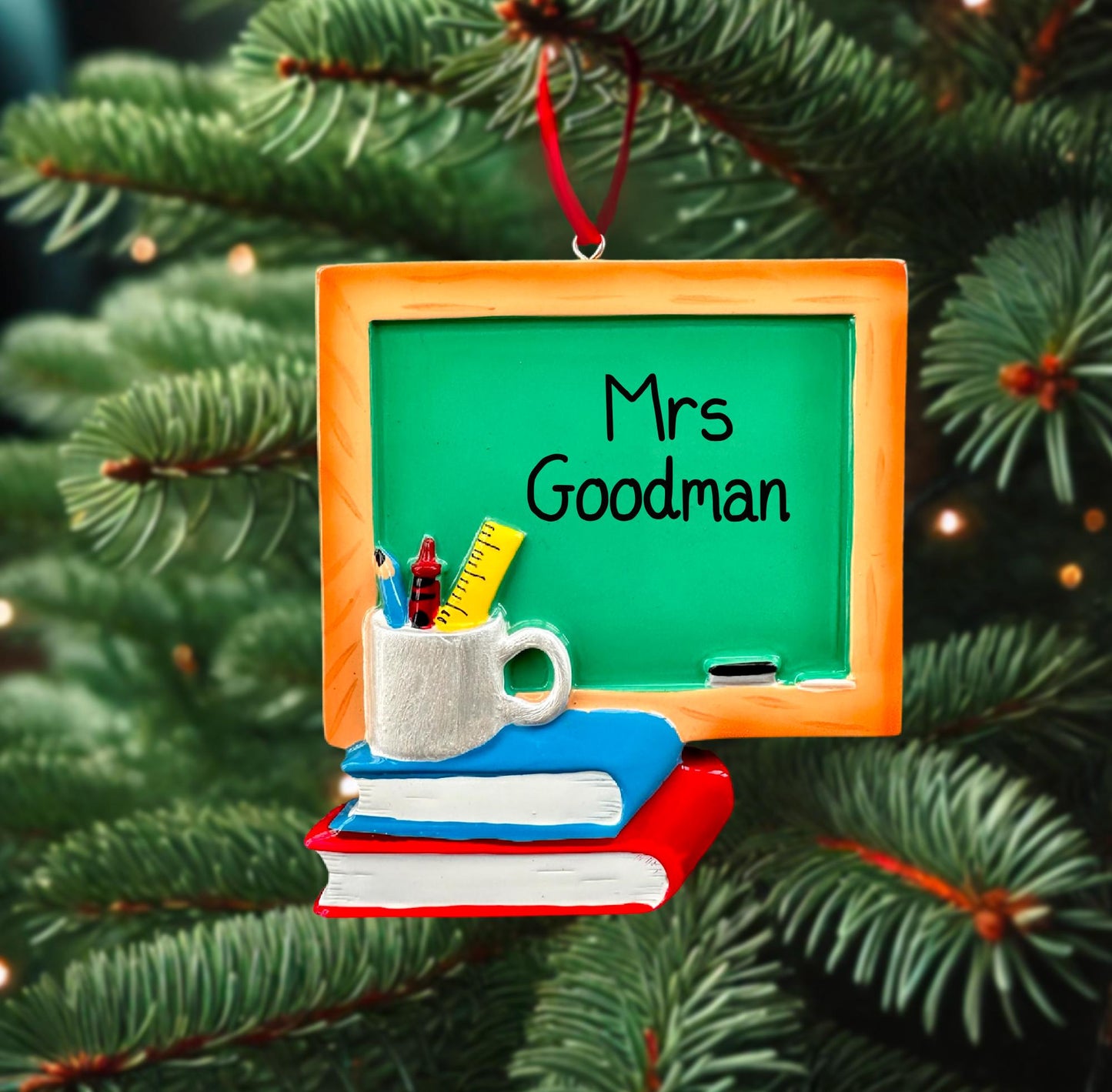 Personalised Teacher Christmas Ornament