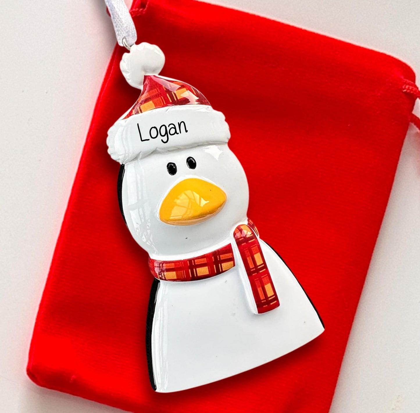 Personalised Penguin Christmas Ornament