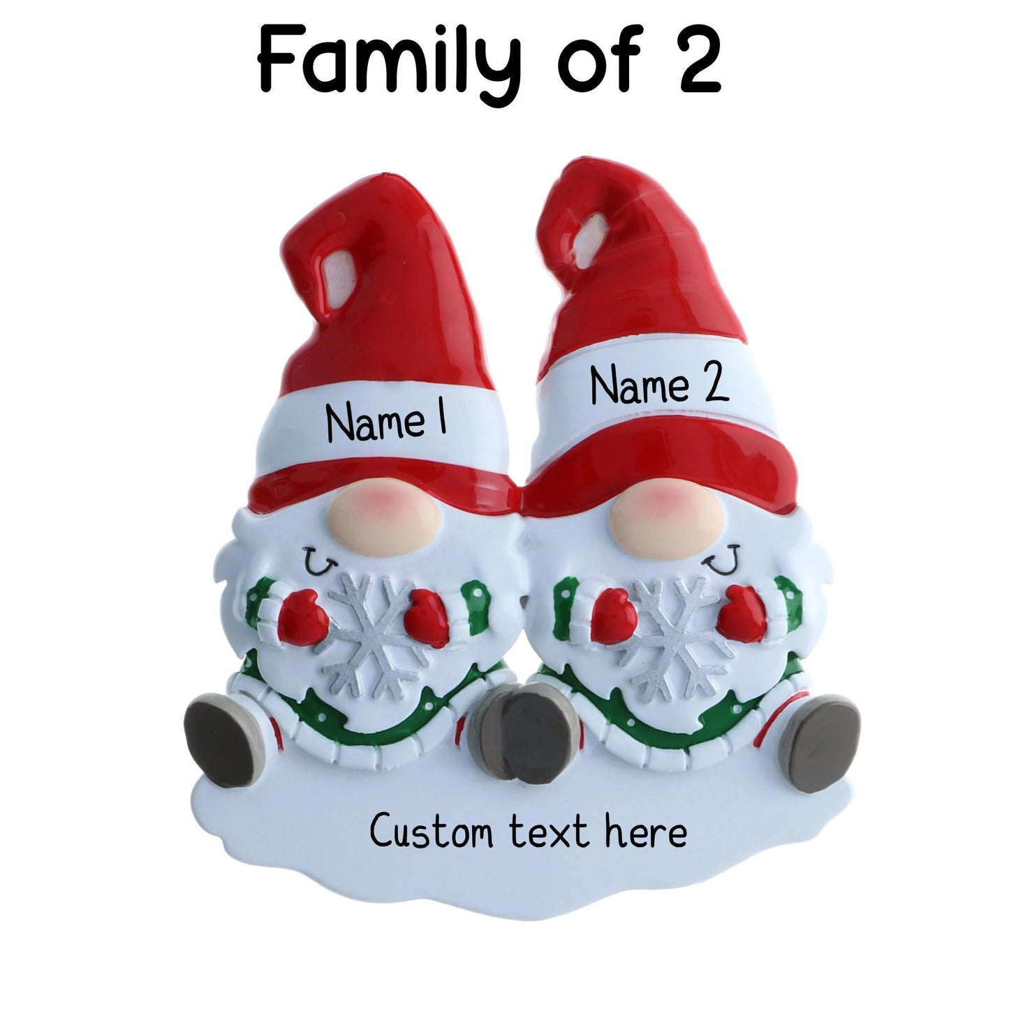 Christmas Gnomes/Gonk Family or Friends Ornament in 2,3,4,5