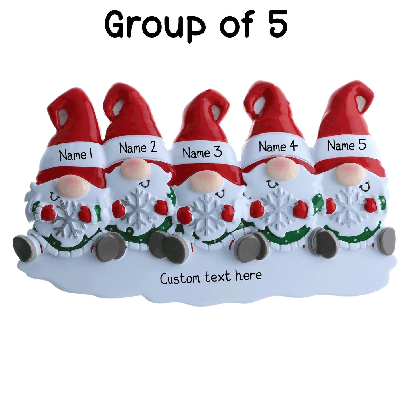 Christmas Gnomes/Gonk Family or Friends Ornament in 2,3,4,5