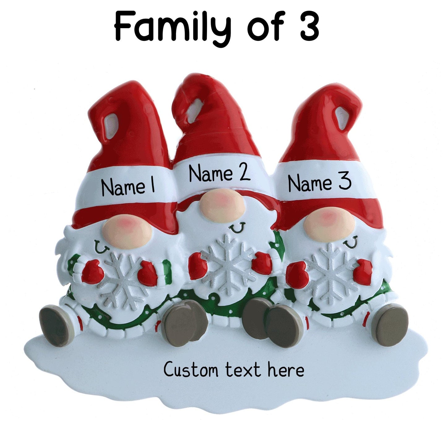 Christmas Gnomes/Gonk Family or Friends Ornament in 2,3,4,5