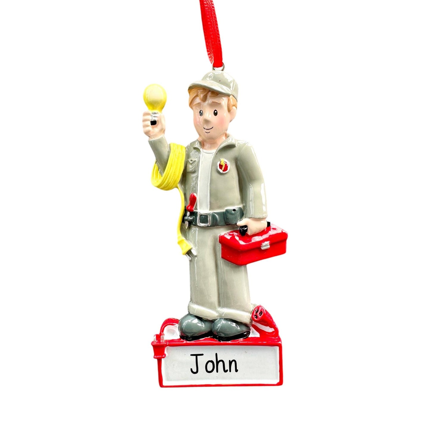 Personalised Electrician Ornament Electrics Tradesman Gift Decoration