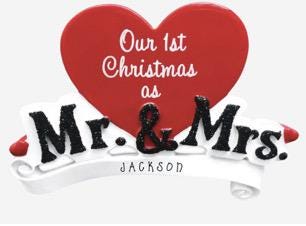 Mr & Mrs Surname Personalised Wedding Tree Decoration