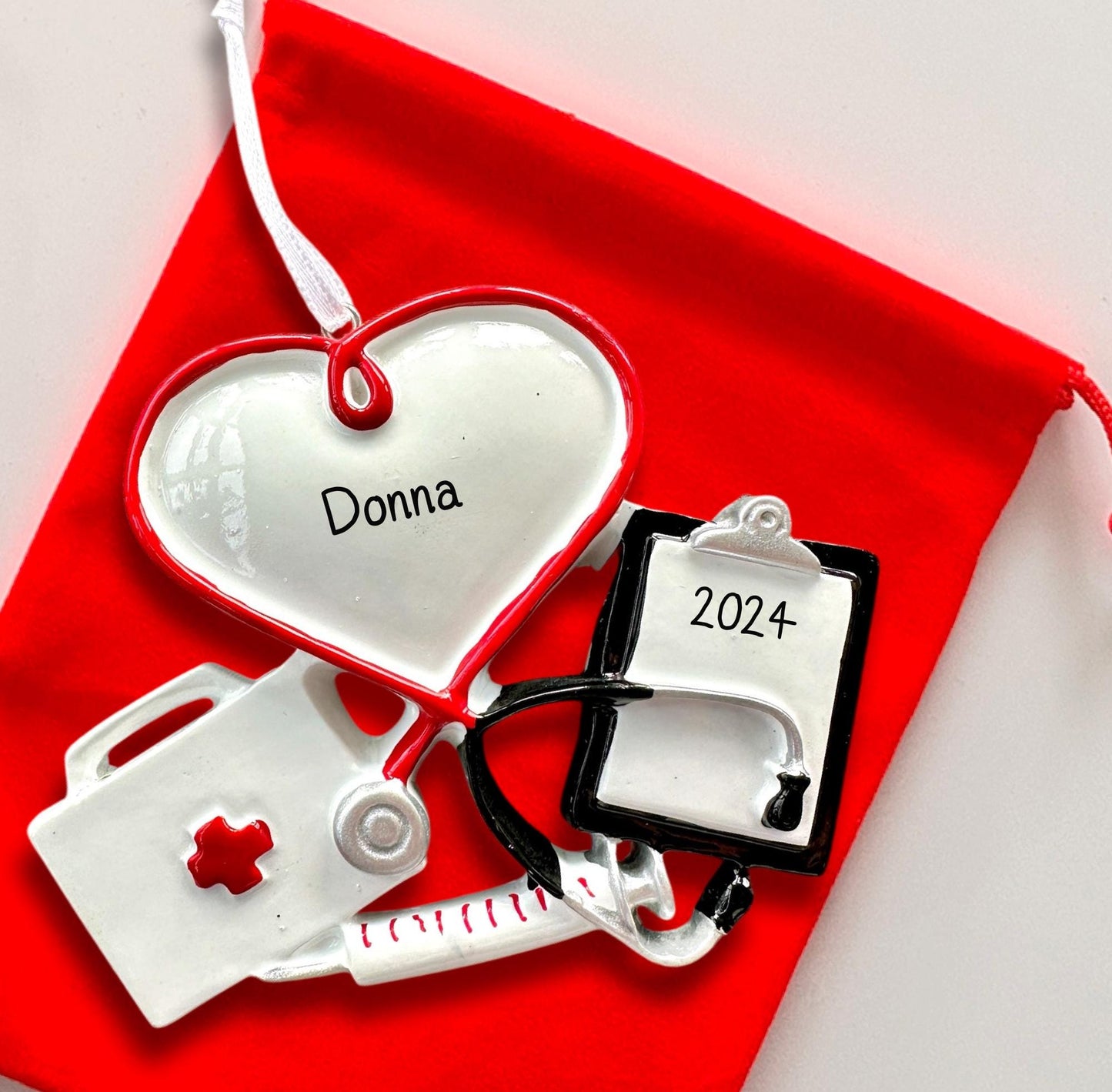 Personalised Medical Doctor/Nurse Heart Ornament