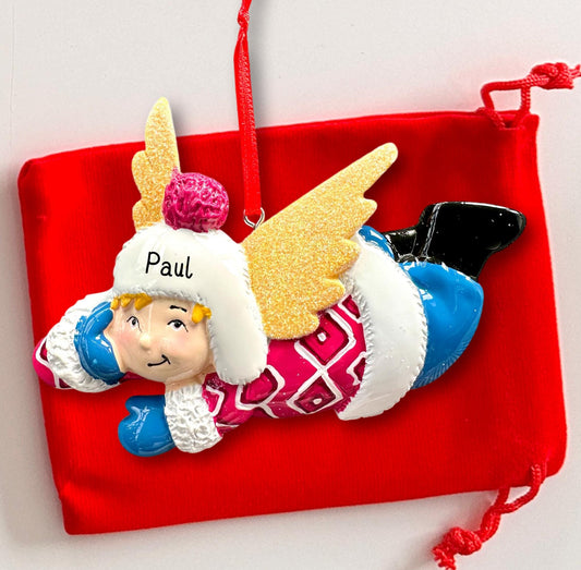 Personalised Flying Angel Ornament