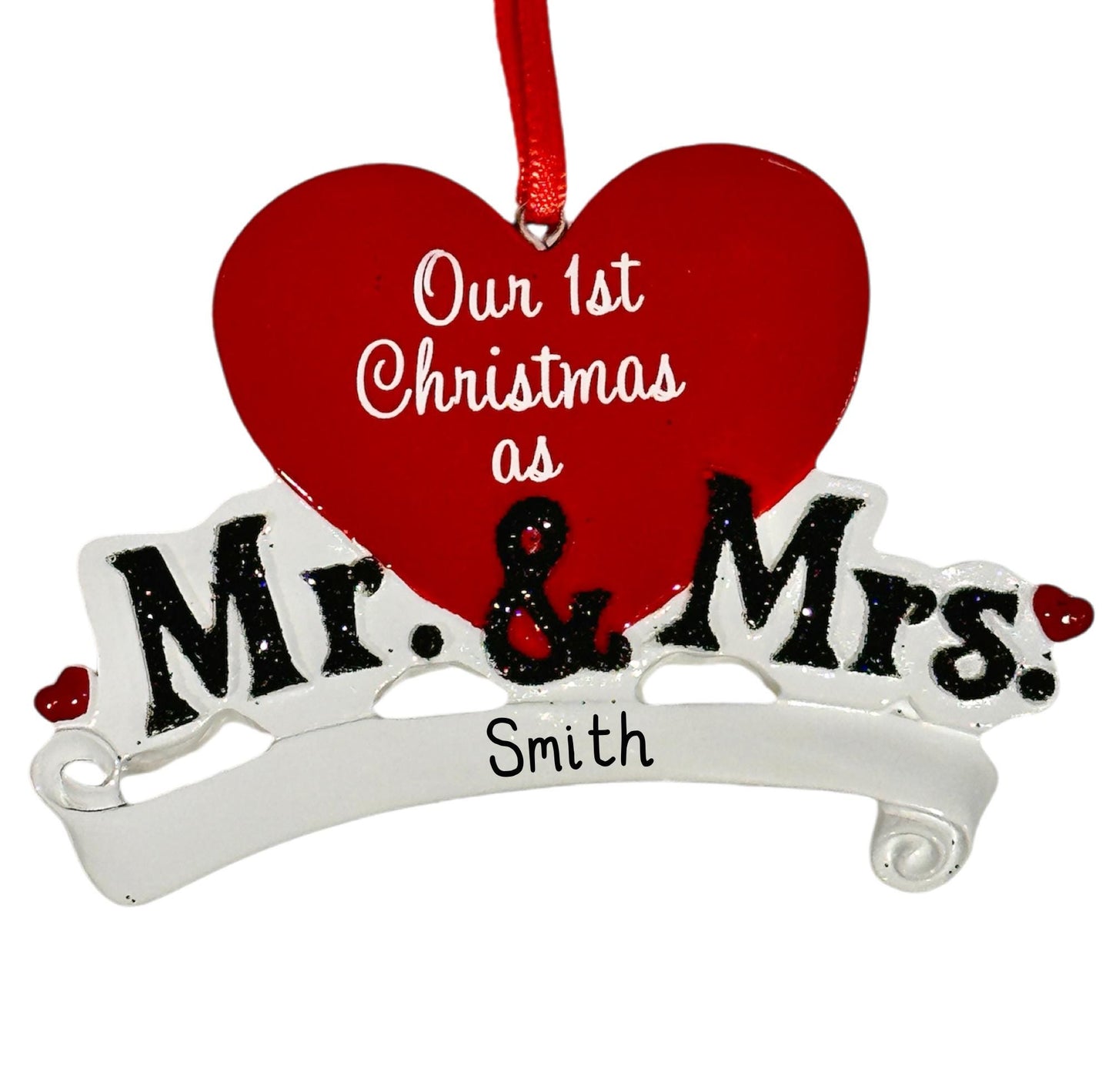 Mr & Mrs Surname Personalised Wedding Tree Decoration