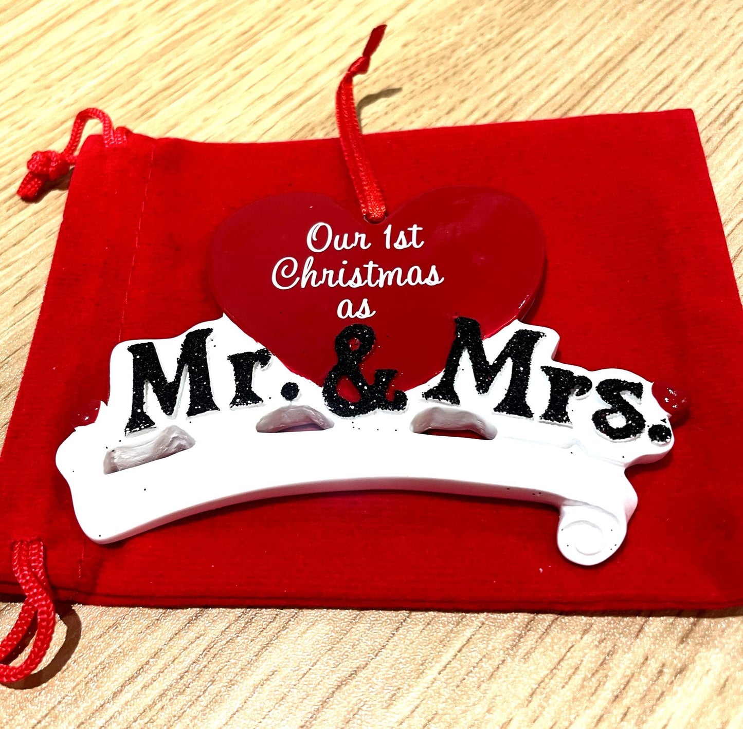 Mr & Mrs Surname Personalised Wedding Tree Decoration