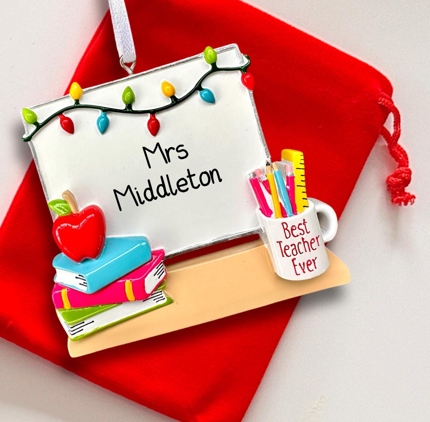 Personalised Teacher Christmas Ornament