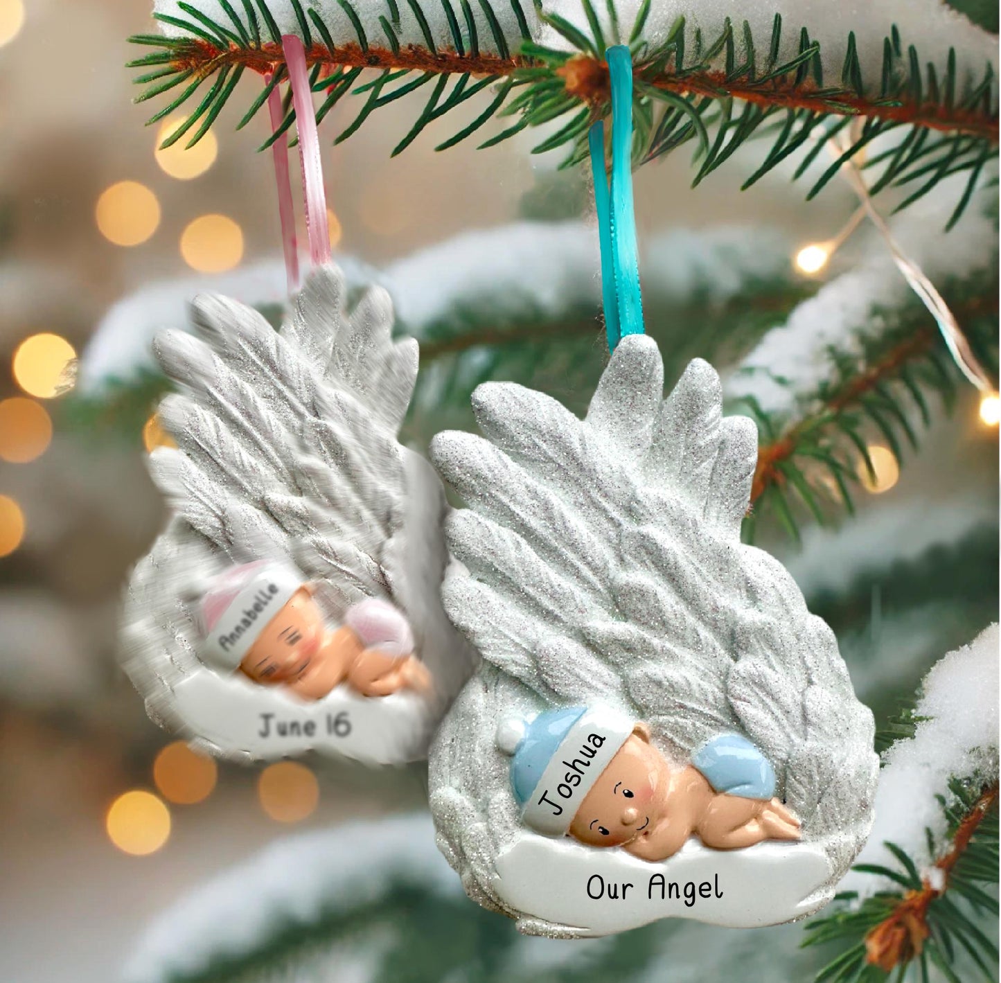 Christmas Tree Baby Memory Bereavement Ornament Girl