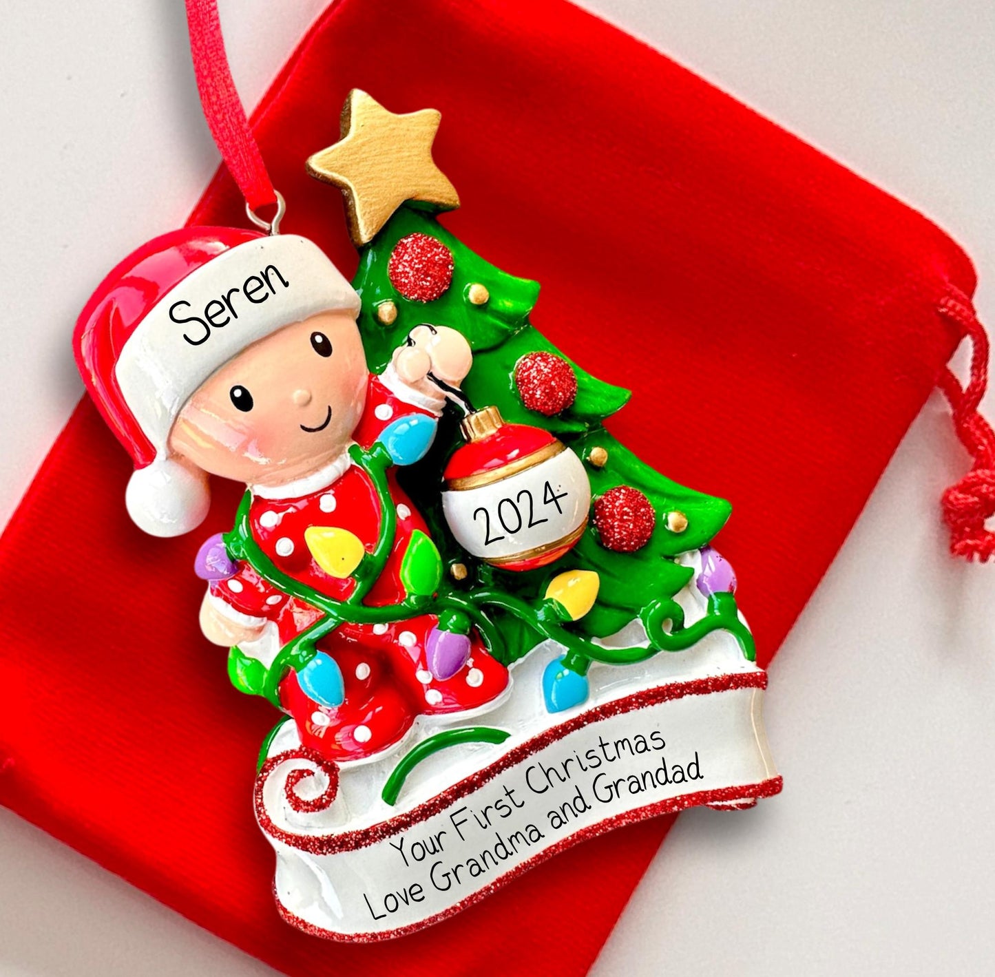 Personalised Baby’s First Christmas Tree Ornament