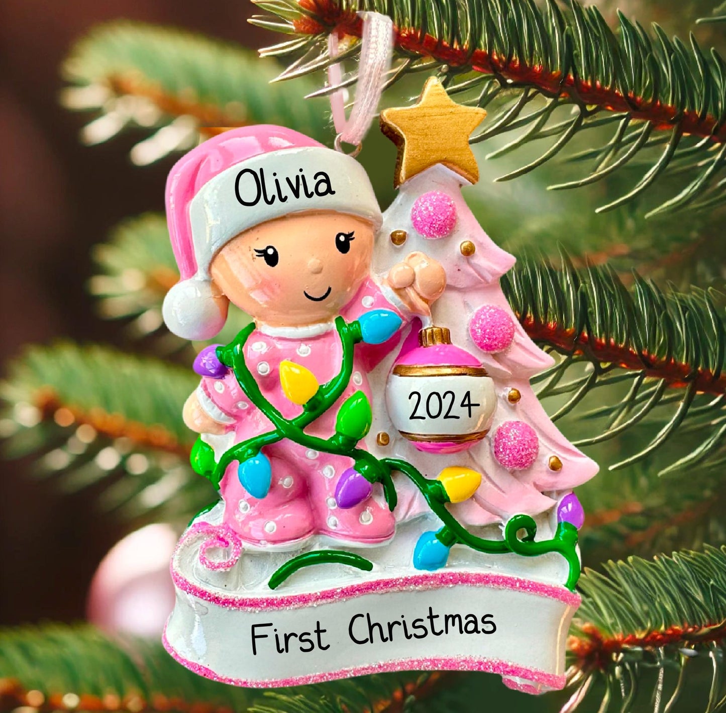 Personalised Baby’s First Christmas Tree Ornament