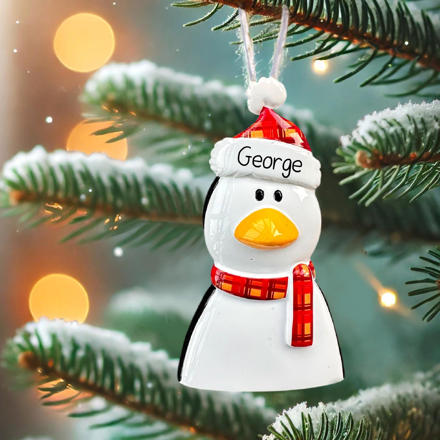 Personalised Penguin Christmas Ornament