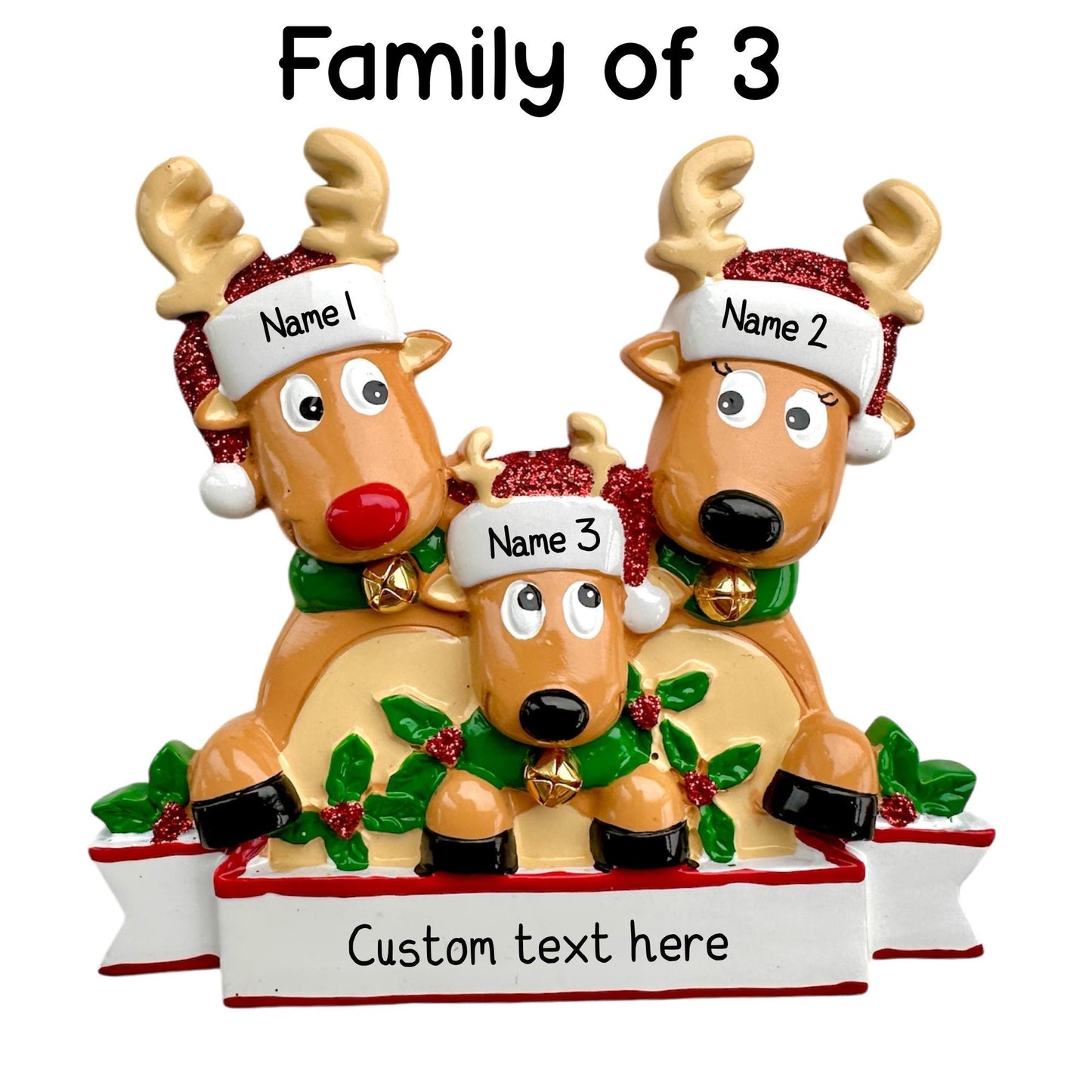 Personalised Reindeer Family | Reindeer Group of Friends of 2 3 4 5 6 7 8