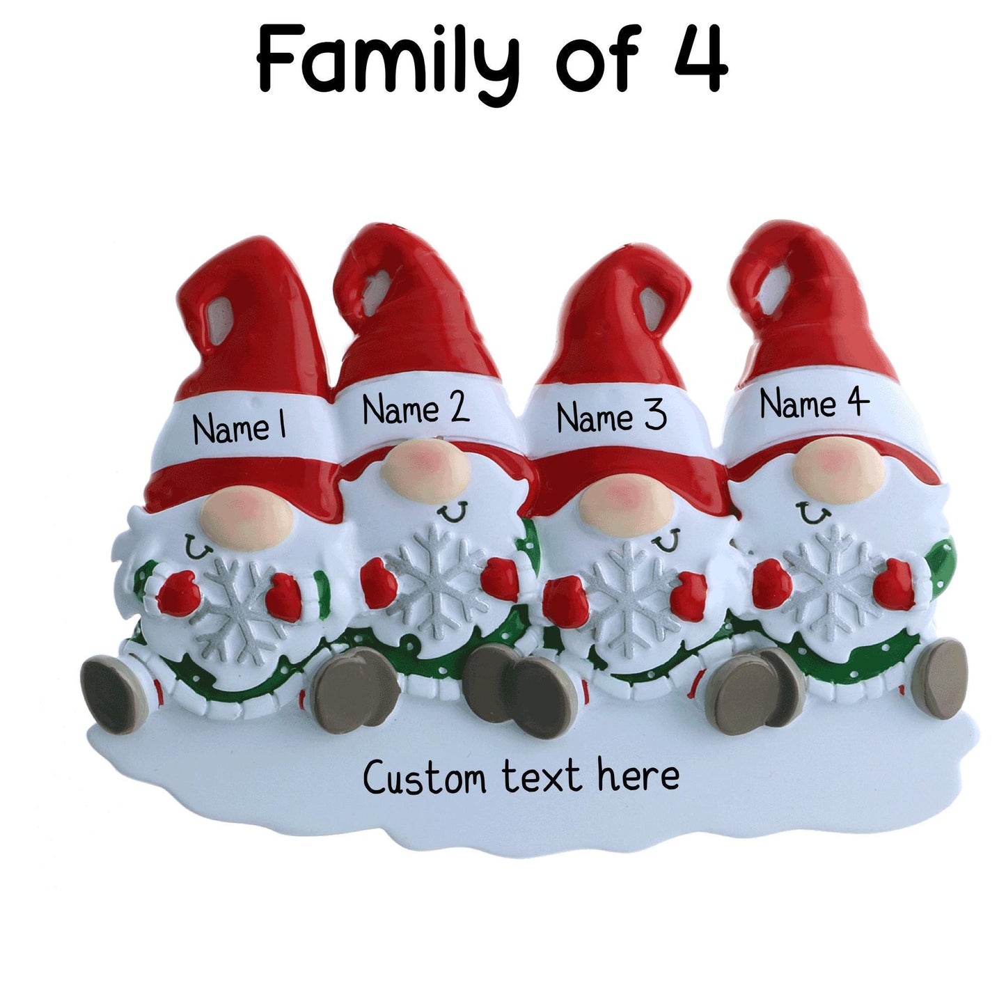 Christmas Gnomes/Gonk Family or Friends Ornament in 2,3,4,5