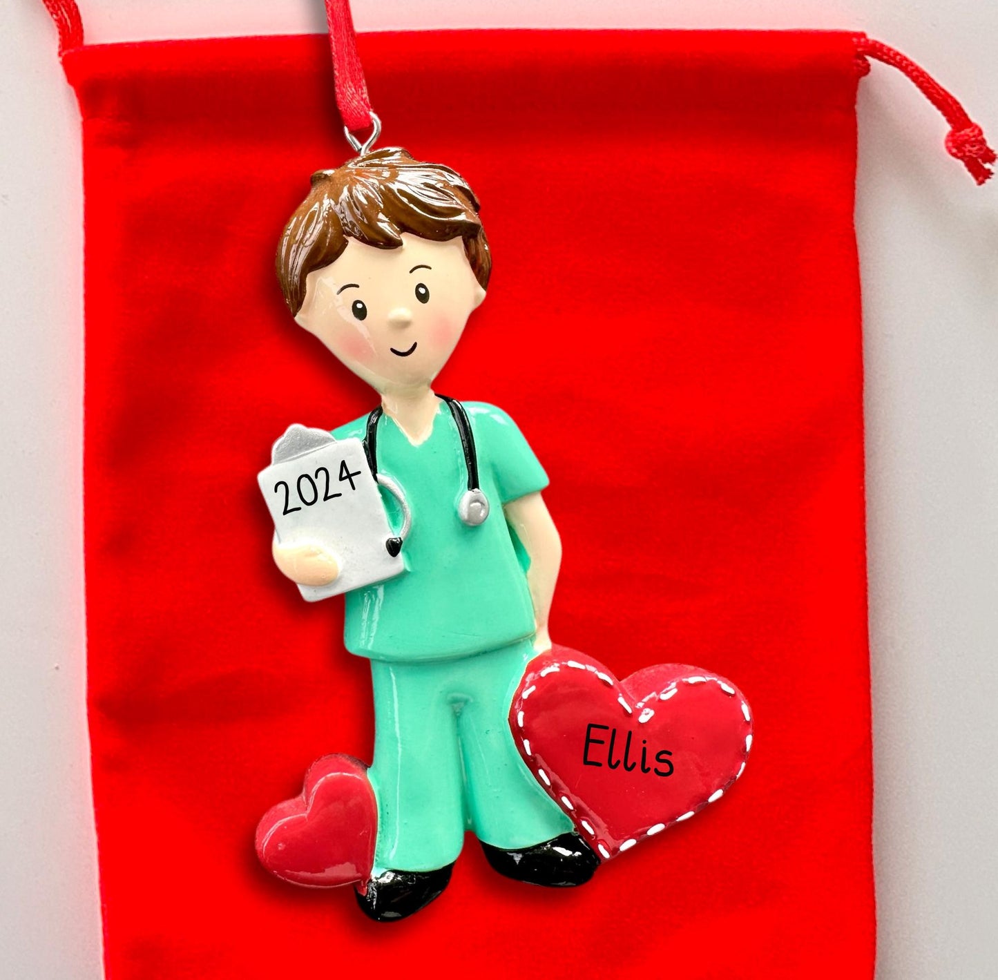 Personalised Medical Male Surgeon Doctor Nurse Ornament