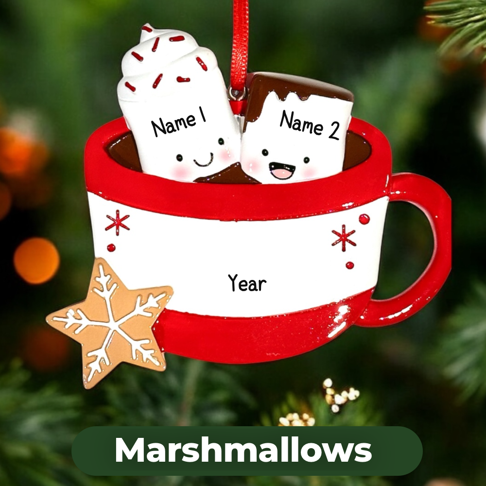 Personalised Couples Christmas Ornament - Bauble - Engaged - Married - First Christmas Together Gift - boyfriend girlfriend partner