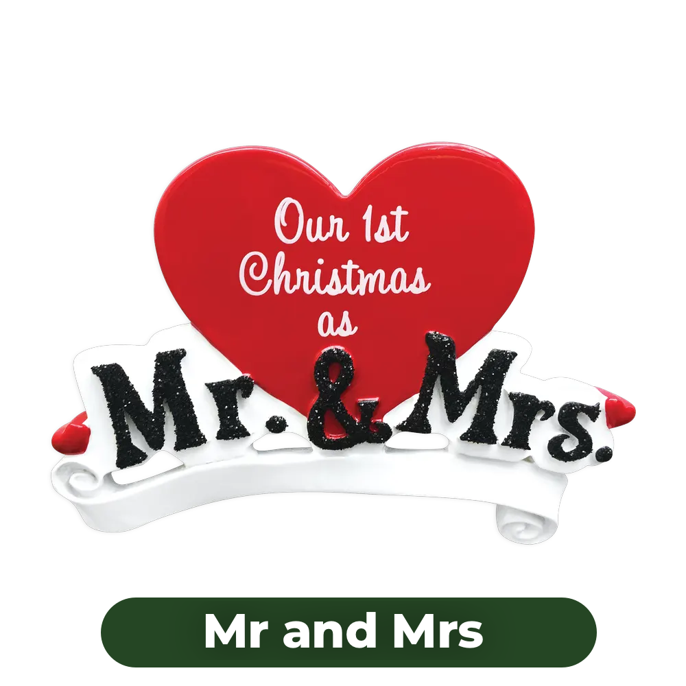 Personalised Couples Christmas Ornament - Bauble - Engaged - Married - First Christmas Together Gift - boyfriend girlfriend partner